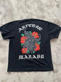 信州まなぶ　ART CORE カラス　牡丹　Tシャツ