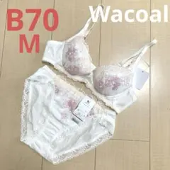 新品 Wacoal ワコール 花柄刺繍 ブラジャーショーツセット B70 M
