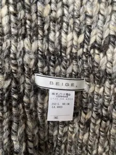 定価20,000円　BEIGE. ニットマフラー グレー系