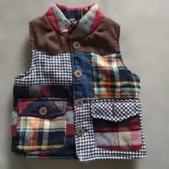チェック柄 ベスト 95cm