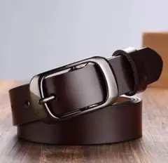 ブラウン【レザー ベルト】革 茶色ビジネス シンプル メンズ シンプル
