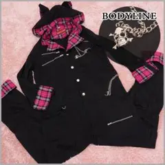 【BODYLINE】猫耳フード/スカルチェーン/オーバーオール、オールインワン