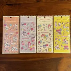 サンリオキャラクター マシュマロ　ぷっくりシール　4枚セット