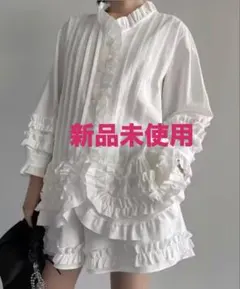 rosyMonster♡ロージーモンスター♡ミニフリル♡チュールミニフリル rosy monster チュールミニフリルパフカットソー ホワイト 【公式通販】