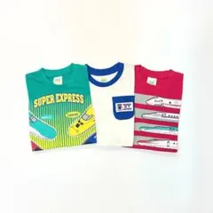 男の子 子供服 新幹線 100cm 長袖Ｔシャツ 新品 まとめ売り TG214-