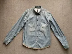 【良品】nudie jeans デニム シャツ ACE グレーのサムネイル