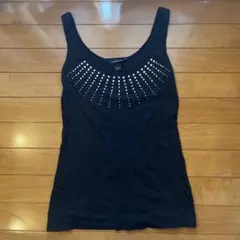 MODA INTERNATIONAL ビジュー タンクトップ ブラック Sのサムネイル