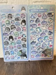 【正規品】水族館限定ボンボンドロップシール　ペンギンとジンベイザメ