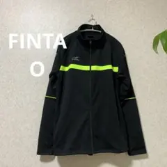h古着　FINTA ジャージ上　サッカーフットサル　ブラック　反射蛍光　☺︎