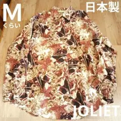 Ｍくらい　落ち葉　紅葉　茶系　レトロブラウス　東京ブラウス　昭和レトロ　日本製