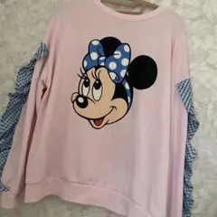 micmrridディズニー ミニー スウェット ピンク フリル