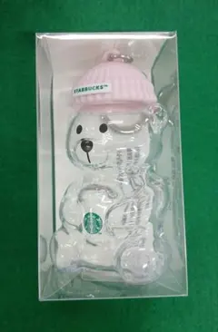 韓国限定Starbucks ベアリスタ ミニチュアキーリング ピンクのサムネイル