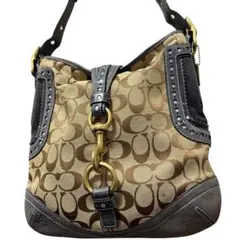 極美品✨コーチ ワンショルダーバッグ　y2k　シグネチャー　キャンバス　1424