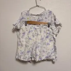 グローバルワーク　花柄セットアップ 半袖トップス ショートパンツ　140