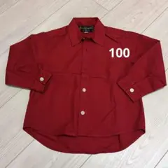 GIANNI VALENTINO エンジ色 長袖ワイシャツ 100