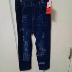 ダメージデニム風レギンス　М〜Ｌサイズ