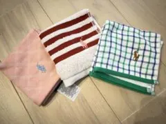 タオルハンカチ3枚セット　ポロ　ラルフローレン