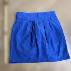 ブルー ミニスカート ウエストゴムのサムネイル