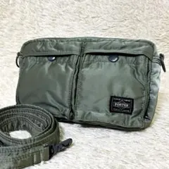 【極美品】ポーター タンカー ウエストポーチ ショルダーバッグ セージグリーン