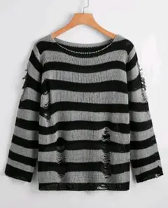 ダメージニットセーター 長袖