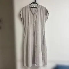 レディース　チェック　シャツワンピース&インナーセット