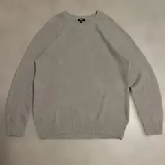 ユニクロ　3Dクルーネックセーター　ライトグレー