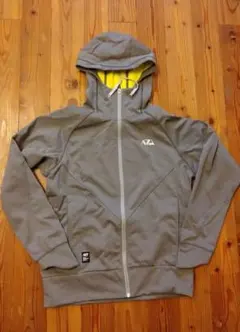 アシックス　asics フルジップパーカー Lサイズ グレー/イエロー