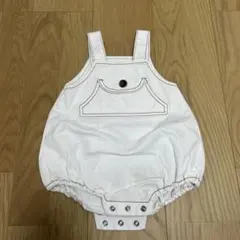 nunubiel ホワイトロンパース Mサイズ