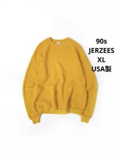 90s USA製 JERZEES 無地ラグランスウェット ヴィンテージ古着