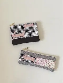 ミナペルホネンハンドメイドポーチ （うさぎ）２つセット
