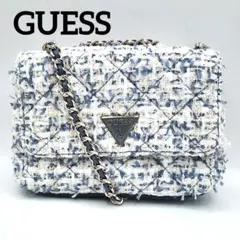 GUESS ゲス ツイード チェーンショルダーバッグ 美品