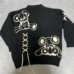 地雷系　サブカル　ブラック　ニット