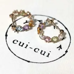cui-cui キュイキュイ K10YG ペリドット ピアス - メルカリ