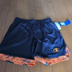 Champion グラフィックショートパンツ 黒/オレンジ