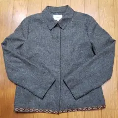 ❤peyton place❤13号ウールカシミヤ比翼ボタンステンカラージャケット