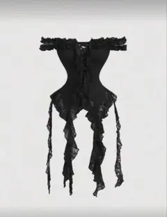 ブラックフリルオフショルダートップス 値下げ可能⭕️