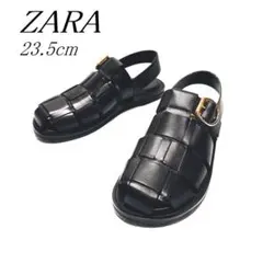 ✨美品✨完売品✨ZARA レザー グルカサンダル ゴールドバックル 23.5cmのサムネイル