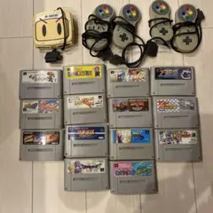 スーパーファミコンソフト 14本セット マルチタップ　コントローラー4つ