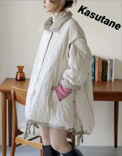 Kasutane カスタネ リバーシブル キルティングコート アイボリー