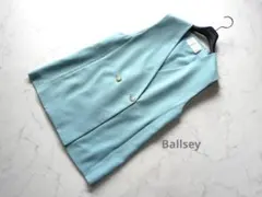 Ballsey ボールジー　マットウィーブ　Vネックジレ　水色のサムネイル