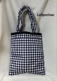 レスポートサック トートバッグ ギンガムチェック A4 ナイロン 黒