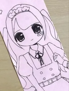 男の娘 メイド イラスト色紙 - メルカリ