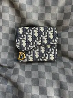 Christian Dior 三つ折り財布 ネイビー