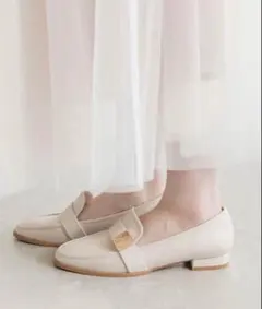 RANDA 晴雨兼用 モノグラムパーツベルトローファー