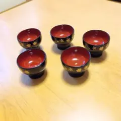 金沢の漆器お猪口5個セット
