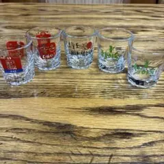 ちっち様専用　韓国焼酎ショットグラス5個セット ジョウンデー（赤）2個チャミスル