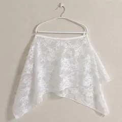 レースラップスカート レイヤードスカート 白 黒 重ね着スカート 体型カバーのサムネイル