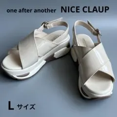 NICE CLAUP エナメル 厚底サンダル バックストラップ Lサイズ 箱付きのサムネイル