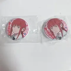 チェンソーマンマキマ赤髪キャラクター 缶バッチピンバッジ 2個セット