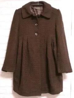 濃ブラウン♪■Mサイズ■厚手デザインコート■Aライン♪
